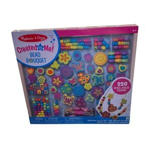 Melissa Doug Created By Me Bead Bouquet Wooden Bead Kit 220 Pieces Kids Craft